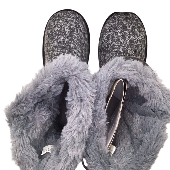 Muk Luks Womens Heather Grey Camilla Sweater Water Resistant Winter Boot Size 9 - Picture 10 of 12